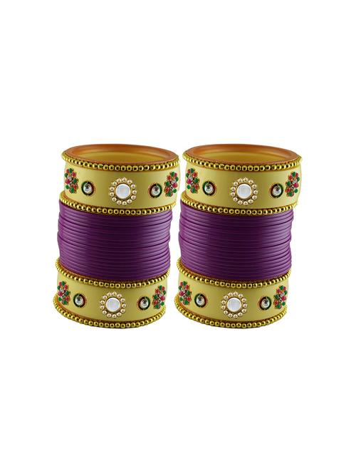 stone studded acrylic bangles - 18786836 - Very Small Image - 1