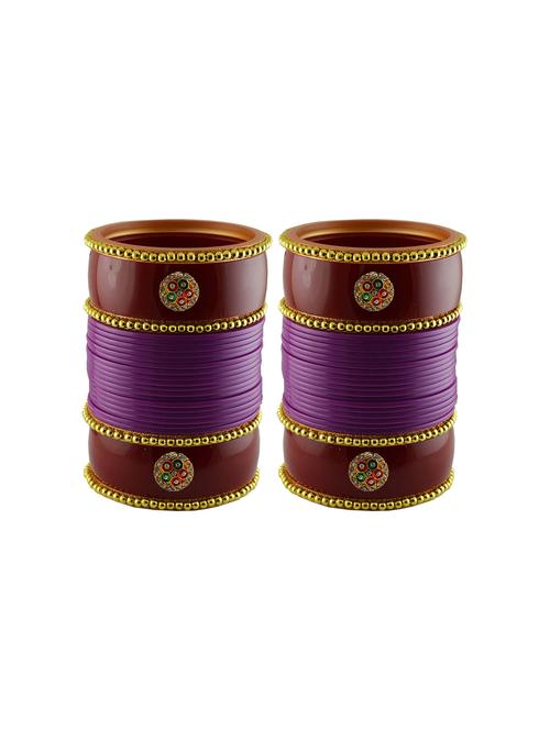 stone studded acrylic bangles - 18786843 - Very Small Image - 1