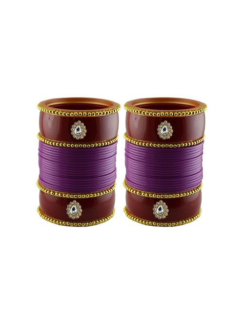 stone studded acrylic bangles - 18786846 - Very Small Image - 1