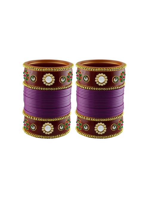 stone studded acrylic bangles - 18786848 - Very Small Image - 1