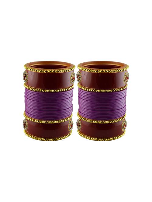 stone studded acrylic bangles - 18786849 - Very Small Image - 1