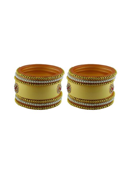 gold plated stone studded bangle - 18786863 - Very Small Image - 1