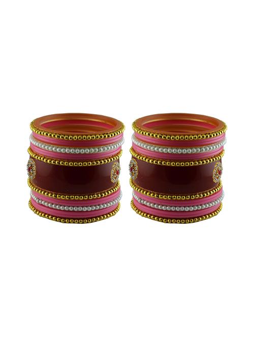 gold plated stone studded bangle - 18786891 - Very Small Image - 1