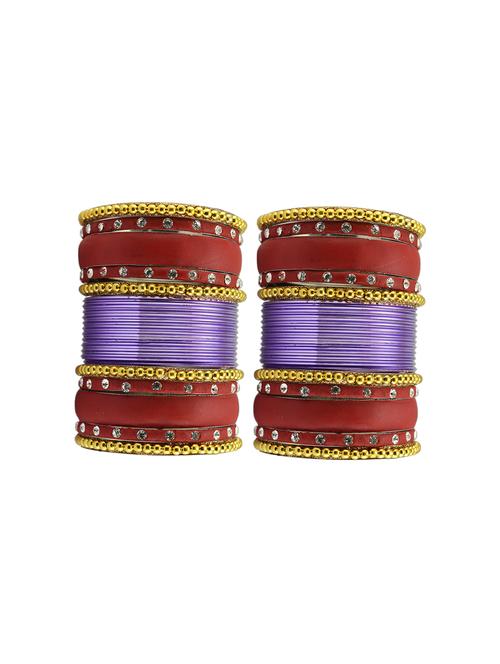 gold plated beads studded bangle - 18787029 - Very Small Image - 1