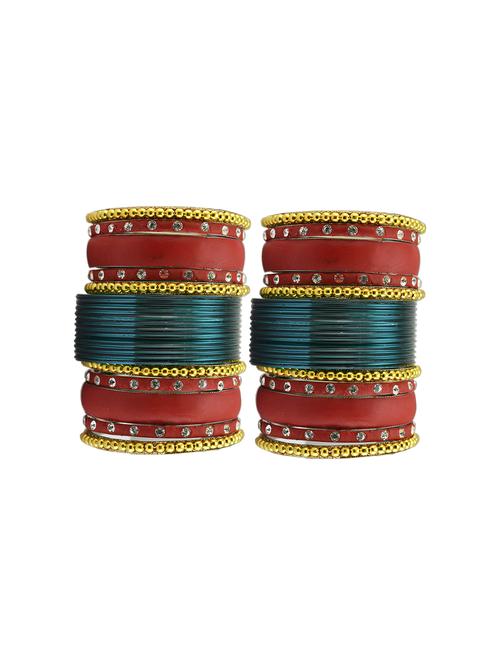 gold plated beads studded bangle - 18787037 - Very Small Image - 1