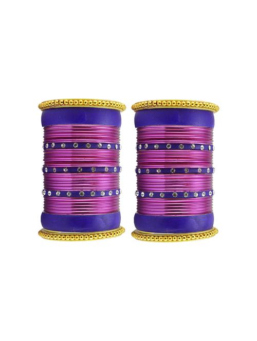 gold plated beads studded bangle - 18787055 - Very Small Image - 1