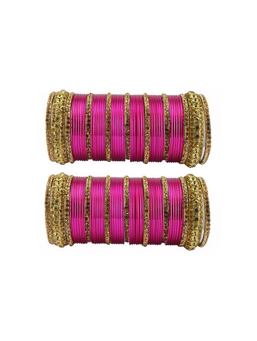 pink stone stud bangle - 18787091 - Very Small Image - 1