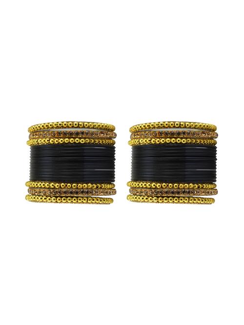 gold plated stone studded bangle - 18787117 - Very Small Image - 1