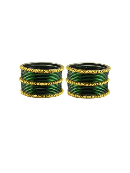 gold plated beads studded bangle - 18787267 - Very Small Image - 1