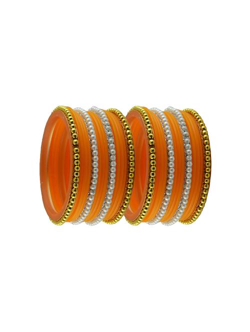 gold plated beads studded bangle - 18787369 - Very Small Image - 1
