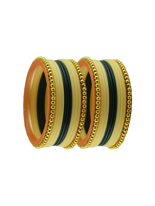 gold plated beads studded bangle - 18787390 - Very Small Image - 1