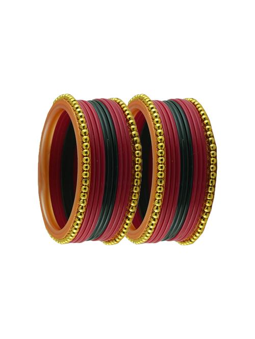 gold plated beads studded bangle - 18787393 - Very Small Image - 1