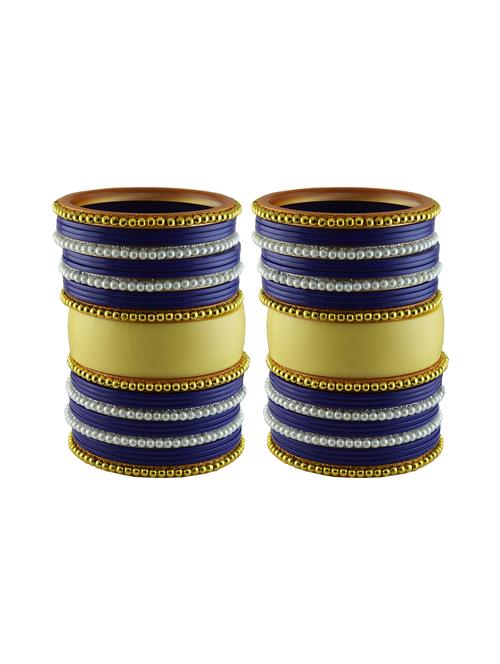 gold plated beads studded bangle - 18787406 - Very Small Image - 1