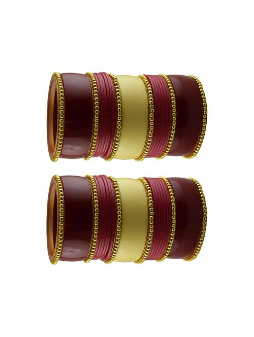 gold plated beads studded bangle - 18787424 - Very Small Image - 1