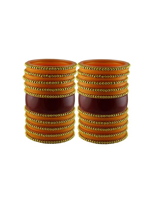 gold plated beads studded bangle - 18787452 - Very Small Image - 1