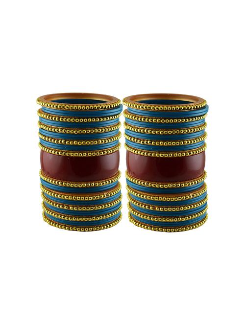gold plated beads studded bangle - 18787454 - Very Small Image - 1
