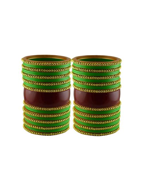 gold plated beads studded bangle - 18787460 - Very Small Image - 1