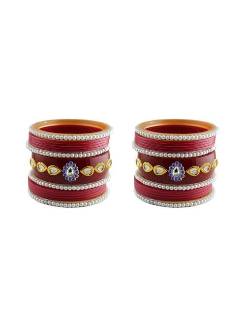stones work acrylic bangles set - 18787517 - Very Small Image - 1
