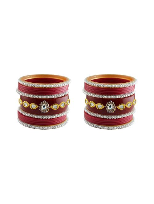 stones work acrylic bangles set - 18787522 - Very Small Image - 1