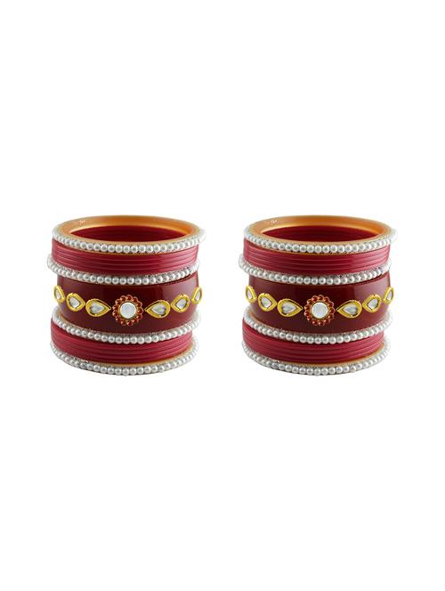 stones work acrylic bangles set - 18787543 - Very Small Image - 1
