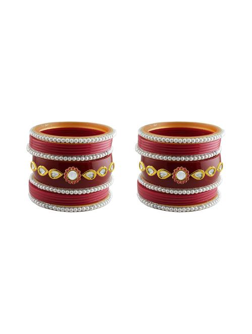 stones work acrylic bangles set - 18787546 - Very Small Image - 1