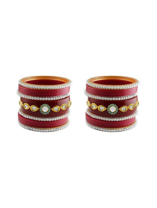 stones work acrylic bangles set - 18787547 - Very Small Image - 1
