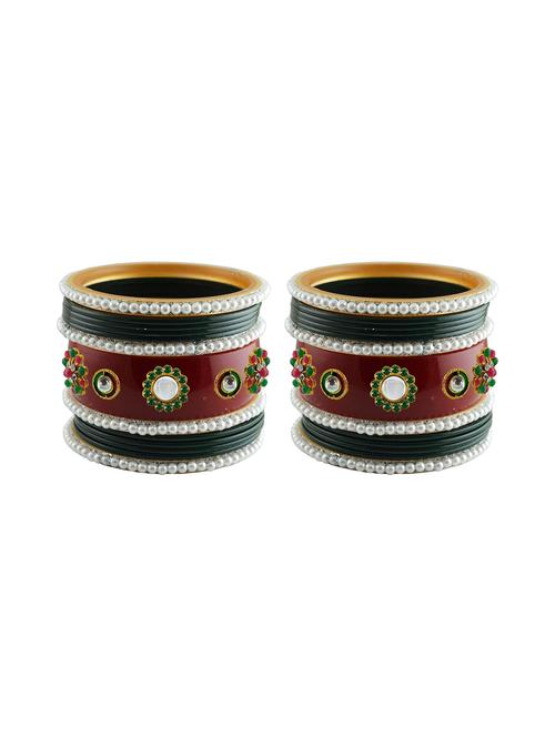 stones work acrylic bangles set - 18787593 - Very Small Image - 1