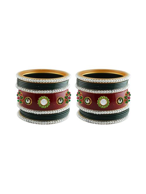stones work acrylic bangles set - 18787600 - Very Small Image - 1