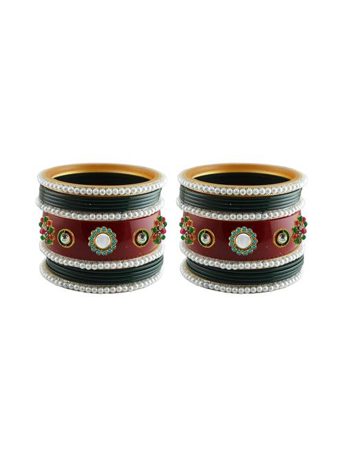 stones work acrylic bangles set - 18787605 - Very Small Image - 1