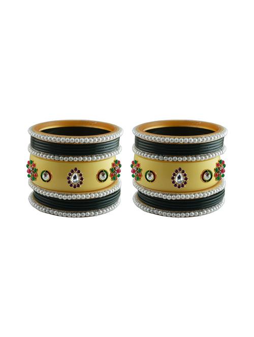 stones work acrylic bangles set - 18787631 - Very Small Image - 1