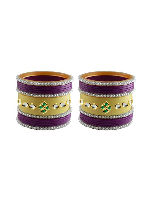 stones work acrylic bangles set - 18787641 - Very Small Image - 1