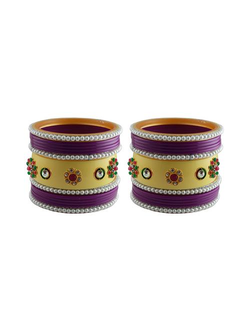 stones work acrylic bangles set - 18787647 - Very Small Image - 1