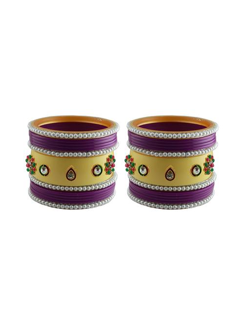 stones work acrylic bangles set - 18787666 - Very Small Image - 1