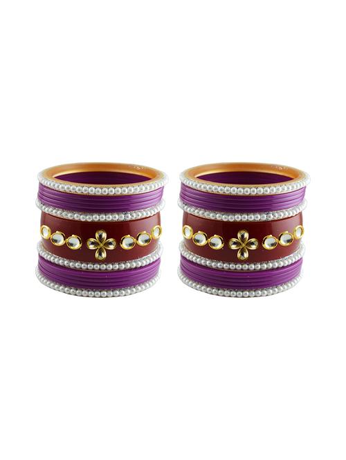 stones work acrylic bangles set - 18787673 - Very Small Image - 1
