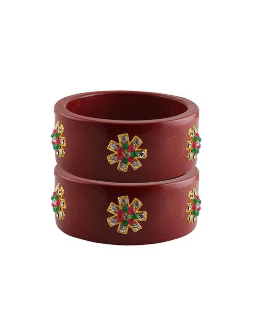 stones work kada bangles set - 18787814 - Very Small Image - 1