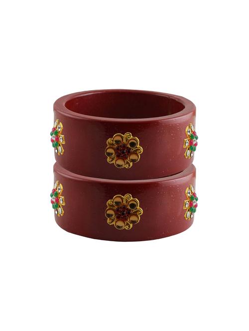 stones work kada bangles set - 18787827 - Very Small Image - 1