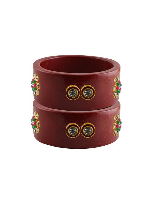 stones work kada bangles set - 18787834 - Very Small Image - 1