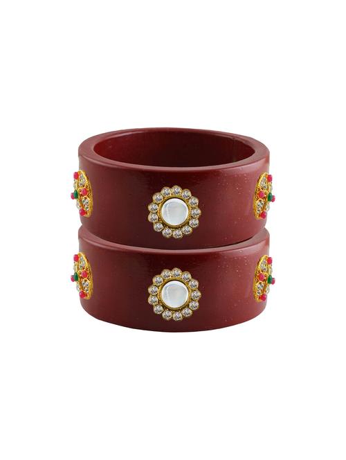stones work kada bangles set - 18787843 - Very Small Image - 1