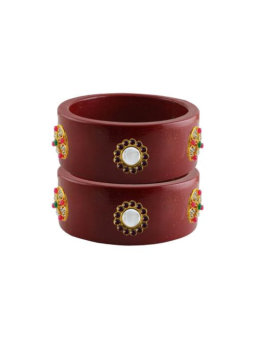stones work kada bangles set - 18787852 - Very Small Image - 1