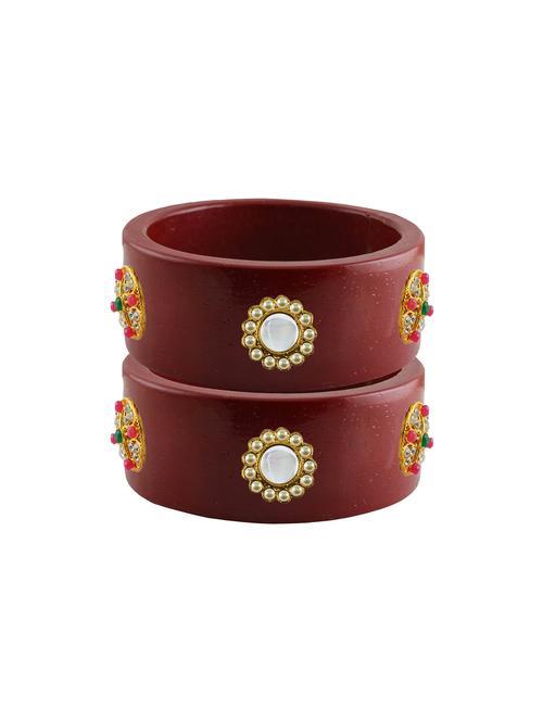 stones work kada bangles set - 18787857 - Very Small Image - 1