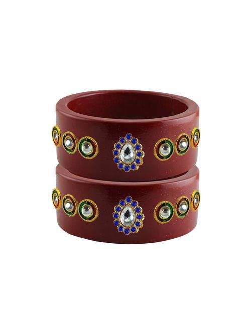 stones work kada bangles set - 18787867 - Very Small Image - 1