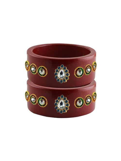 stones work kada bangles set - 18787879 - Very Small Image - 1