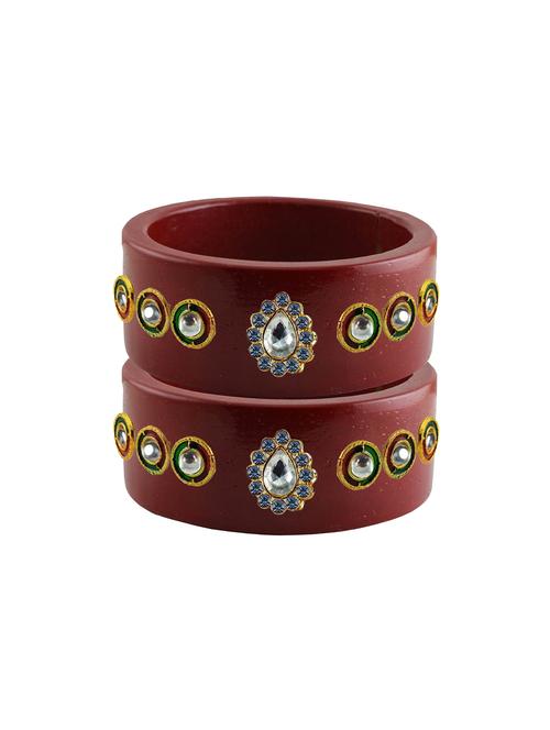 stones work kada bangles set - 18787884 - Very Small Image - 1