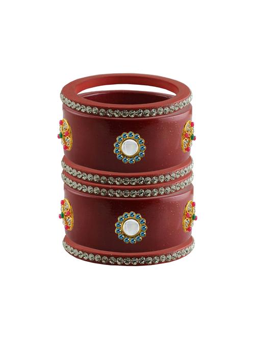 stones work kada bangles set - 18787932 - Very Small Image - 1