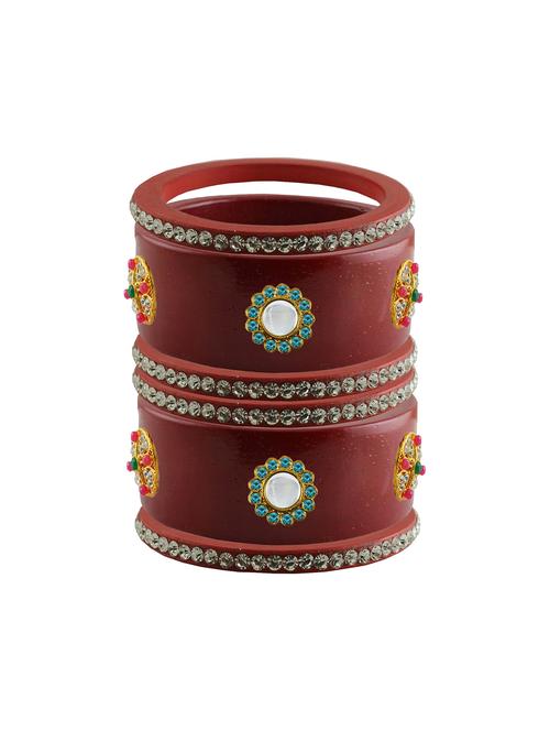 stones work kada bangles set - 18787944 - Very Small Image - 1