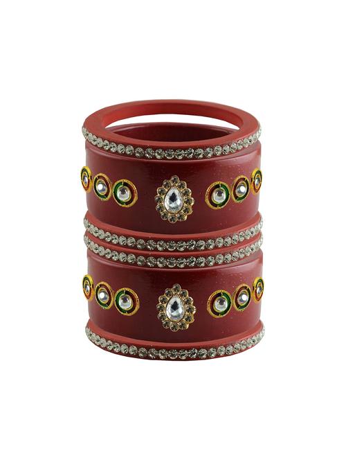 stones work kada bangles set - 18787949 - Very Small Image - 1
