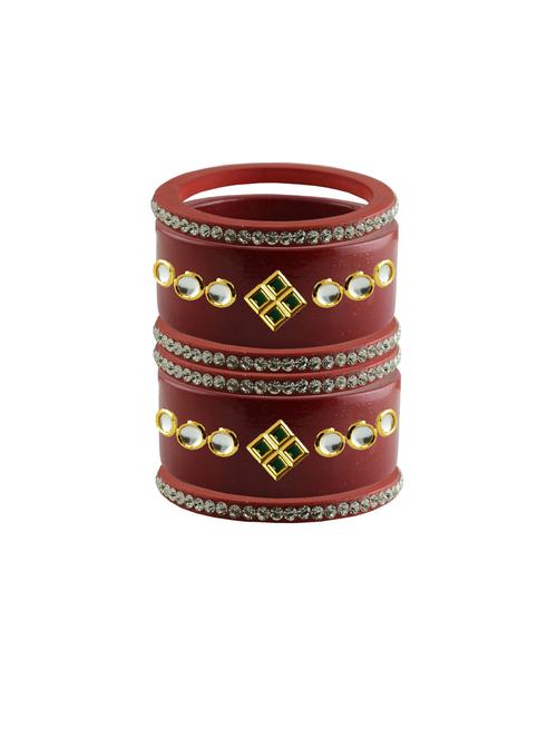 stone studded acrylic bangles - 18787971 - Very Small Image - 1