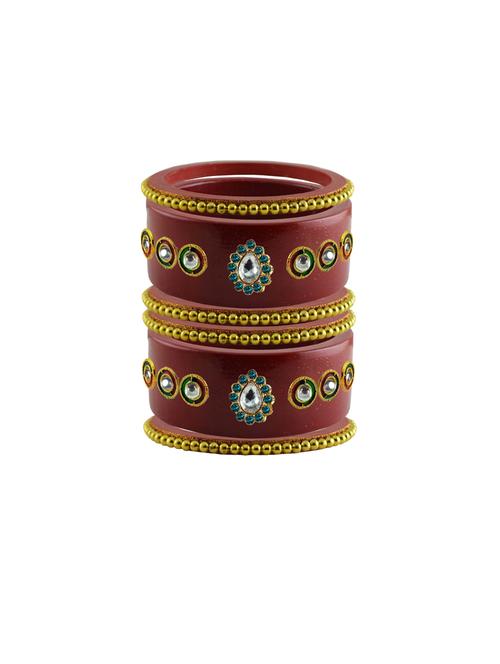 stone studded acrylic bangles - 18788039 - Very Small Image - 1