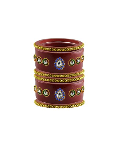 stone studded acrylic bangles - 18788041 - Very Small Image - 1