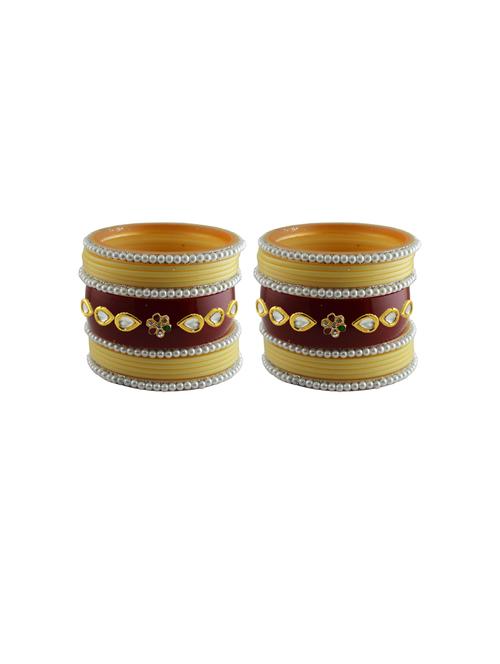 stone studded acrylic bangles - 18788059 - Very Small Image - 1